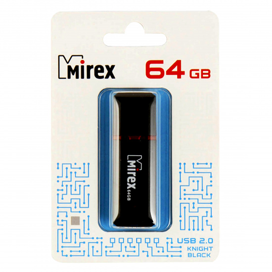 Флеш-накопитель Mirex 64GB KNIGHT BLACK...