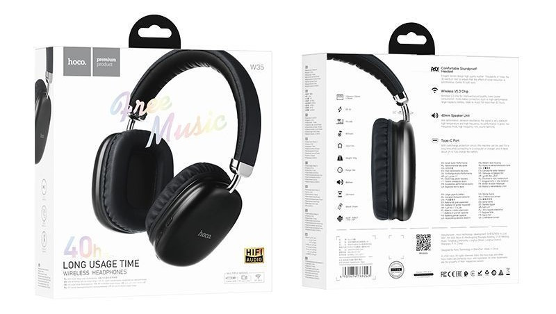 Гарнитура Bluetooth Hoco W35, черный...